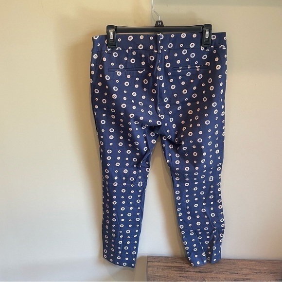 J. Crew Navy Foulard Print Minnie Pants 4 - Picture 7 of 10